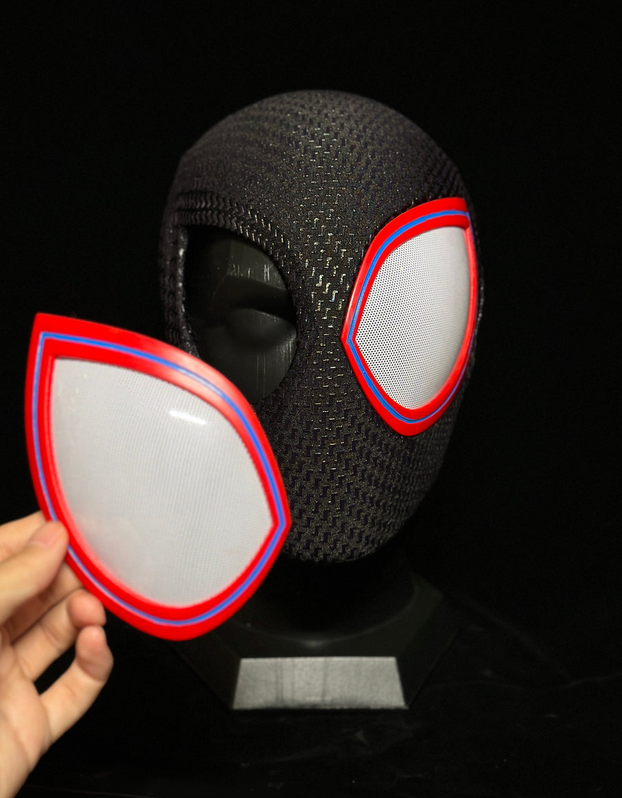 V2 Black-Red Mask With Face Shell (Big Lenses)