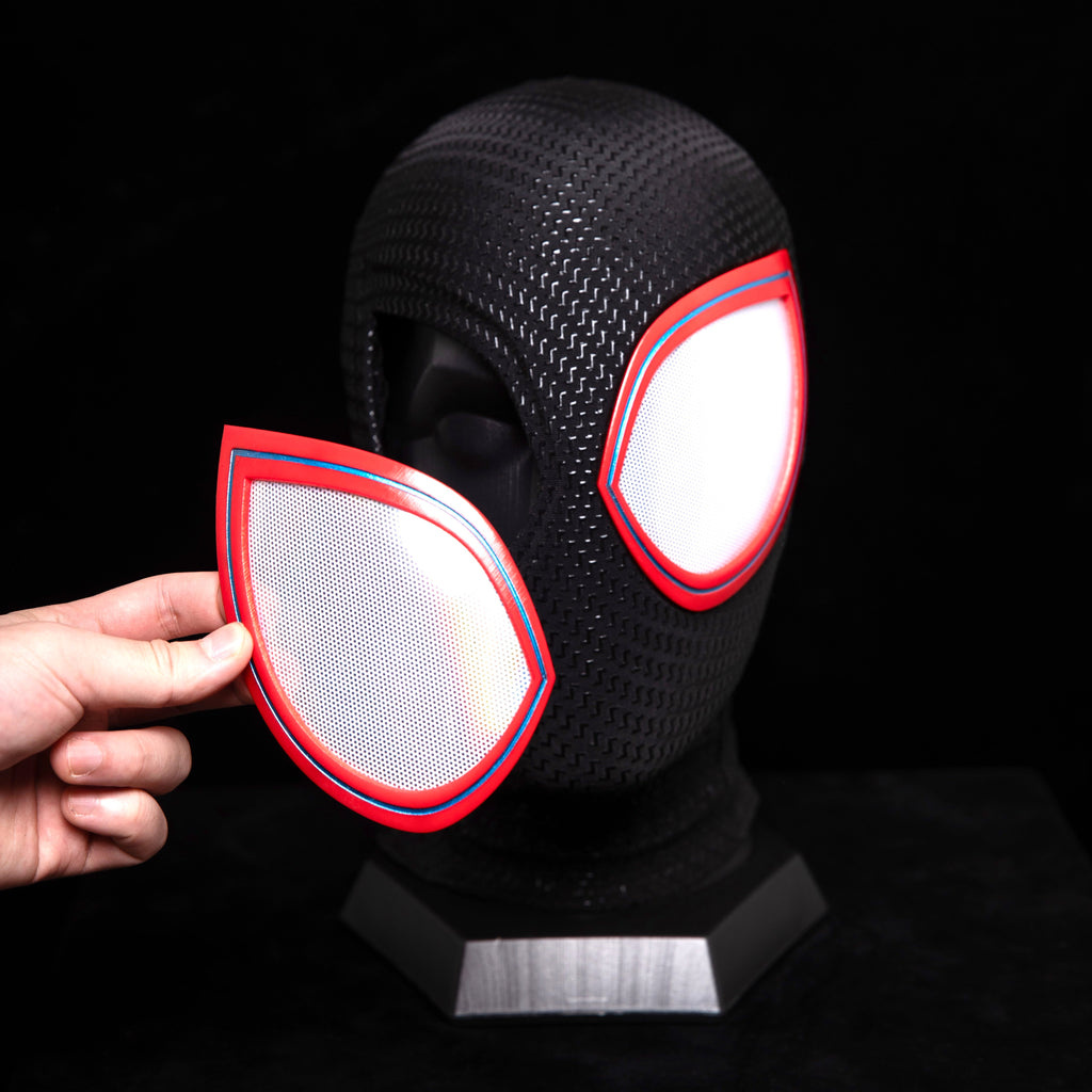 V2 Black-Red Mask With Face Shell (Big Lenses)