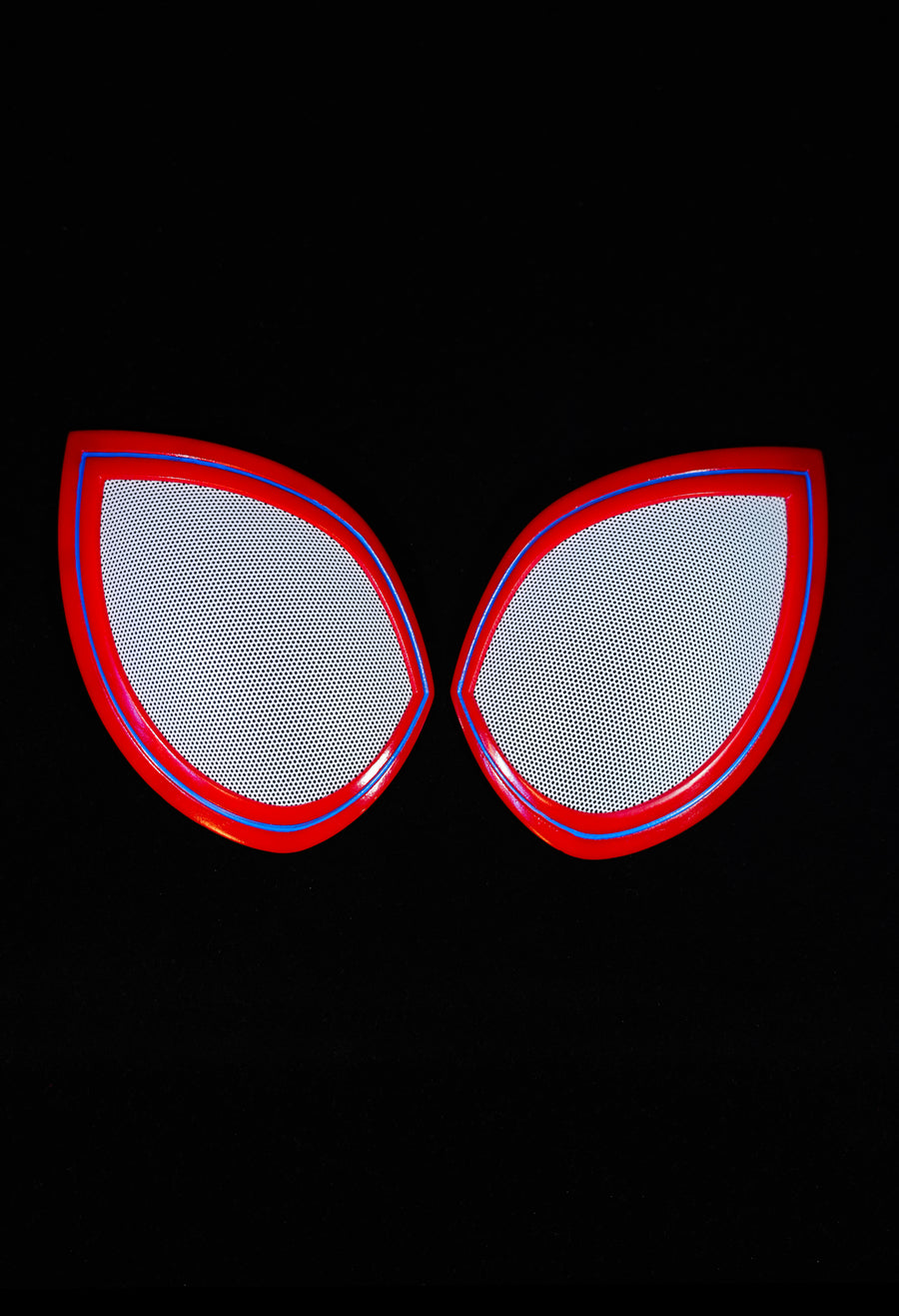 V2 Black-Red Mask With Face Shell (Big Lenses)